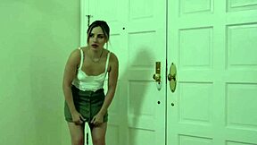 Horny Lesbian Strap-On Fucks Maid's Shaved Ass