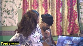 Indian Beauty Takes African Boy's Hardcore Pounding Bent Over with Oiled Tight Pussy Creampie