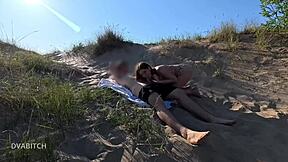 i was sunbathing when he spotted my curvy ass and fucked me outdoors rough