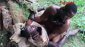 African bbw forest queen bent over doggystyle by ebony hunter's monster cock