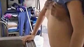 damn, this cute mexican amateur gets fucked hard while washing dishes 😍🔥