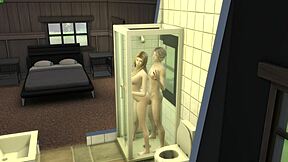 innocent step-sister gets wet shower sex pounding all slippery and tight