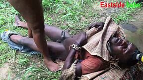 African bbw forest queen bent over doggystyle by ebony hunter's monster cock