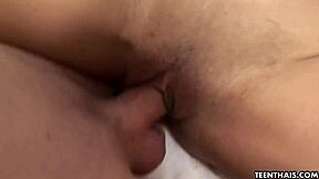 Small Titty Thai Beauty Rides White Boy's Cock