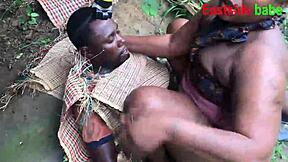 African bbw forest queen bent over doggystyle by ebony hunter's monster cock
