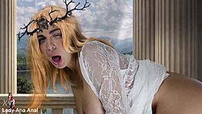 holy fuck! double anal fisting strikes pregnant cosplay whore gaping huge!