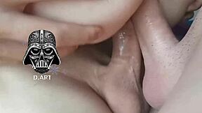 He Grips Both Monster Cocks Tight! She Cums Wild in Brutal Double Penetration