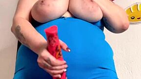 after workout her juicy big tits and wet pussy drip with hot cum explosion!