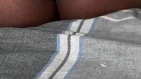 young ebony wife makes skinny teen lick her ass for cash domination
