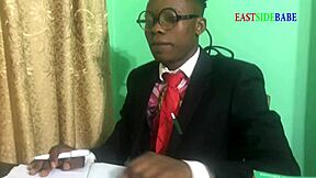 my fat ebony lecturer bent me over for deep creampie before exam pass??