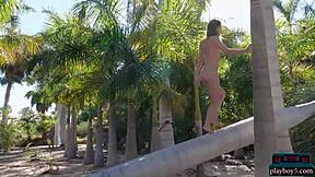 Belgian Milf Miluniel Louis Strips Naked Outdoors For Playboy Tease!