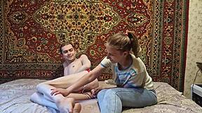 hey anastasia you gotta see sasha earth the russian mistress fingering her slave's gaping anal with dildo