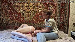 hey anastasia you gotta see sasha earth the russian mistress fingering her slave's gaping anal with dildo