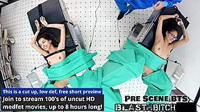 stepsister aria nicole teases in pov nurse roleplay bent over doggystyle backstage