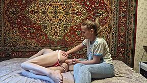 hey anastasia you gotta see sasha earth the russian mistress fingering her slave's gaping anal with dildo