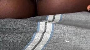 young ebony wife makes skinny teen lick her ass for cash domination