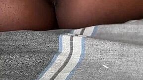 young ebony wife makes skinny teen lick her ass for cash domination