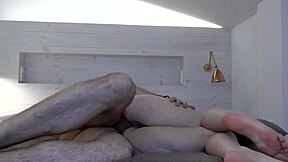 spooning her big tits while pounding ukrainian lis kitty's tight ass, dare you watch?