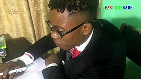 my fat ebony lecturer bent me over for deep creampie before exam pass??