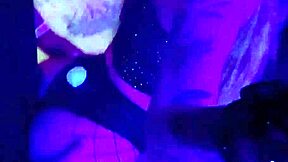 damn this hot blonde is fucking wild right in the middle of the club party