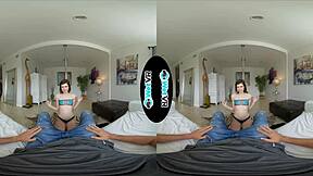 excited pole dancer takes first vr fuck bent over big cock