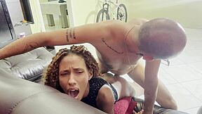neighbor's virgin ass loses innocence to massive cock, screams turn to moans