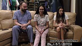 stepsister aria nicole teases in pov nurse roleplay bent over doggystyle backstage