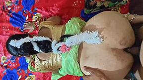 Cute Saree Bhabhi Begs Father-in-Law for Rough Hard Bedroom Sex