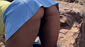 hot ebony big clit pussy solo dildo toys outdoor forest moaning compilation