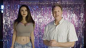 Hot family models flaunt their big beautiful tits casually