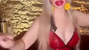 blonde singer goddess controls findom wallet christmas belly dancer domination!