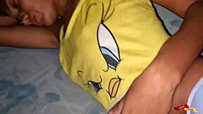 Why does stepdad bend over my skinny Thai teen costume slut?!