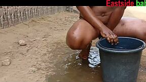 african landlord's girl takes ebony chubby pounding in bath