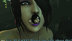 Giantess Lulu swallows Liz and Bobby in vore cartoon