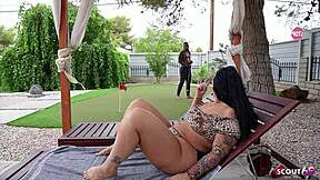 Chubby Mature Wife's Huge Ass Tempts BBC for Outdoor Cheating Doggystyle Pound