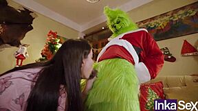 grinch and victoria camargo dirty up christmas with anal pounding