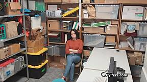 Hey thief, ride my cock harder in this office or get busted?