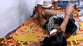 Desihotcouple Indian Wife Sucks Boobs Licks Pussy