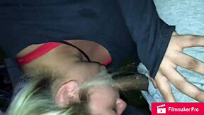 hey this wife takes deep face fucking with her nice boobs