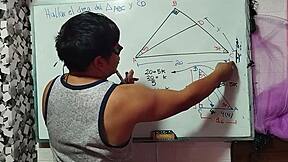 the nerdy asian student with brown eyes corners her teacher in bedroom for triangle sex math