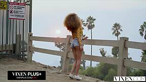 This vixenplus teen beauty rides brother's roommate cowgirl in dorm right away