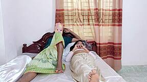 Desi Village Girl Spreads Hairy Beaver for Jija Ji's Deep Bedroom Muff Dive Chudai!