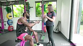 Stepmom's Deepthroat Craves Son's Trainer's Interracial Milf Taboo Fuck!