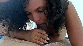 Morena in tight jeans gives hot oral then tight pussy creampie