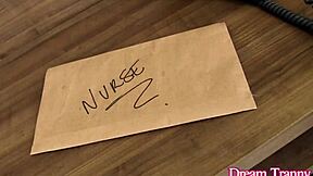 hey check this sexy trans nurse yasmin fingering patient's ass