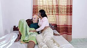 Desi Village Girl Spreads Hairy Beaver for Jija Ji's Deep Bedroom Muff Dive Chudai!