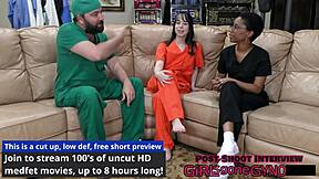 Bratty Orphan Cheerleader Ditria Rose Spreads Pierced Nipples in Latex Humiliation