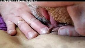 Peter Stone Delivers Cunnilingus Master Class to AimeeParadise's Shaved Pussy