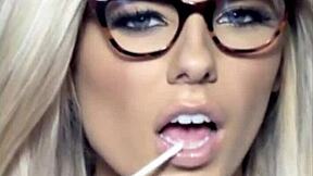 mollie king jerks off in gentleman's contest game part 1!