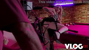 tattooed hottie lola fae grabs big dick for wet pussy deepthroat and rough cowgirl ride backstage